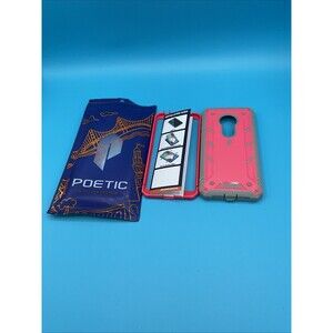 Poetic Moto G6 Play Rugged Case 2019.pink/black,B07K82Y7R5.open Box